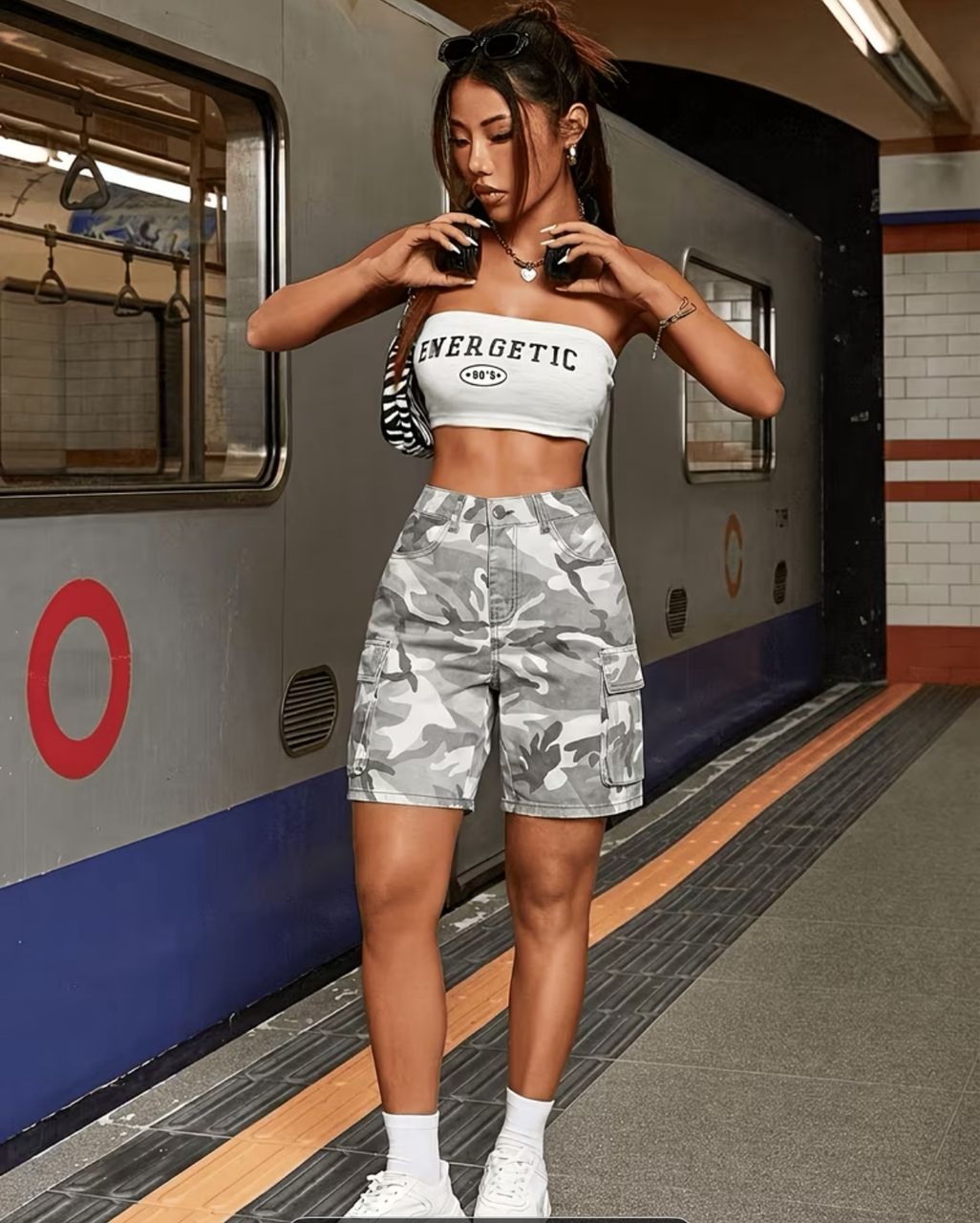 Casual denim shorts