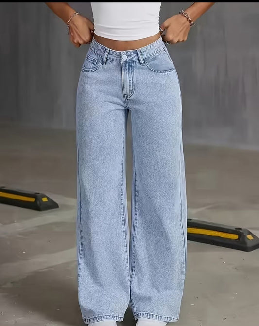 Women's slim-fit straight wide leg snowflake fashion