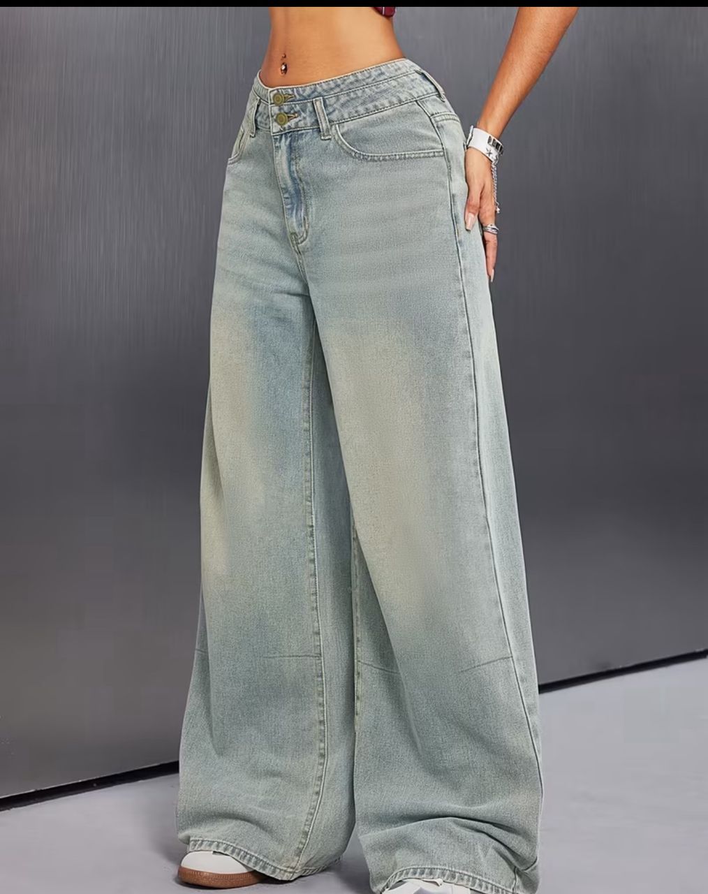 Boyfriend wide-leg jean