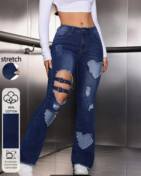 Straight flared leg jeans
