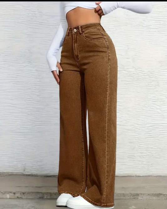 Women's high waist wide leg jeans