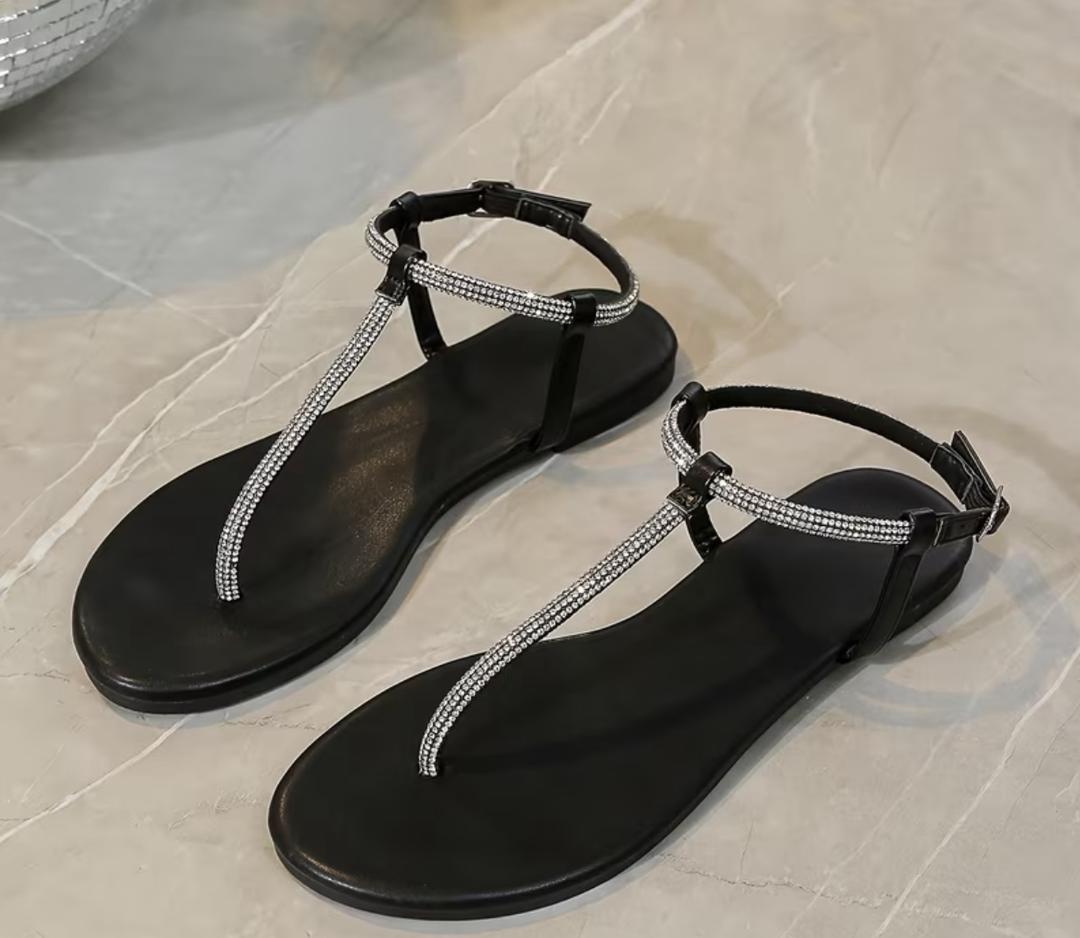 T-strap flat sandals