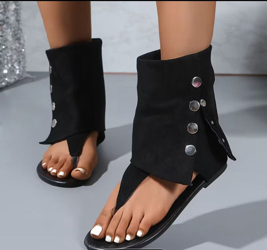 Women's High Toe Thong Buckle Sandals