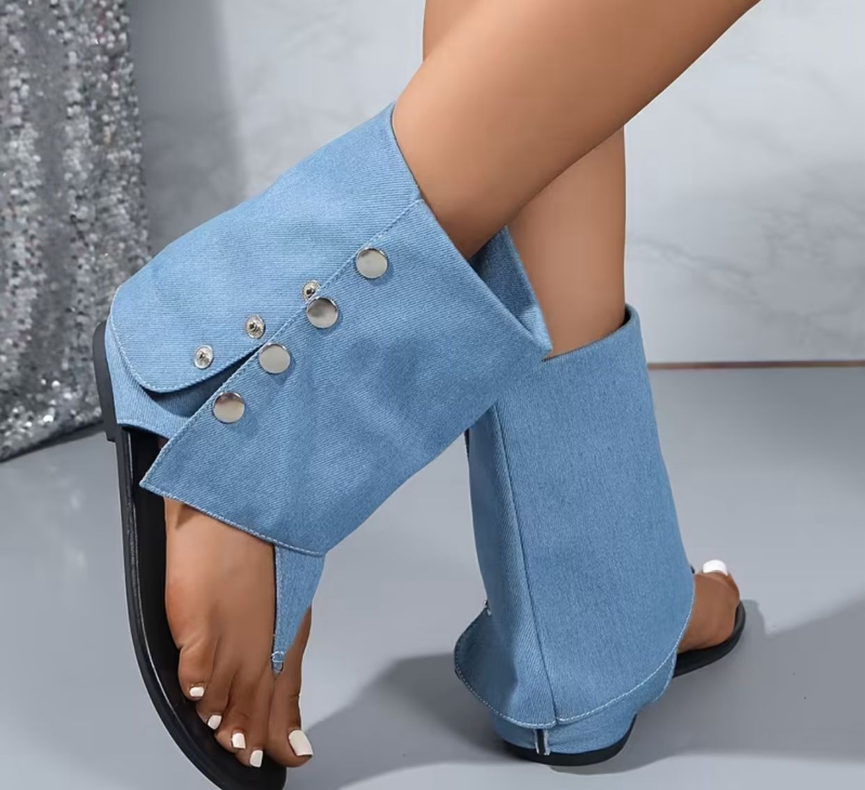 Women's High Toe Thong Buckle Sandals