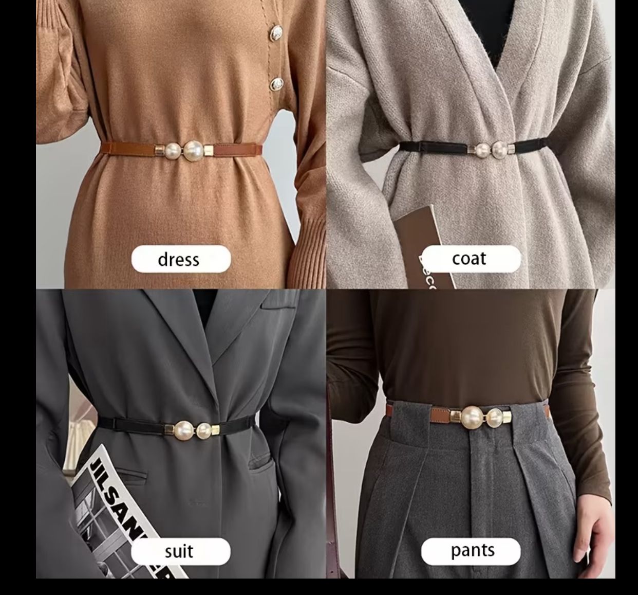 High-end Dress Waist Cinching Elastic Belt