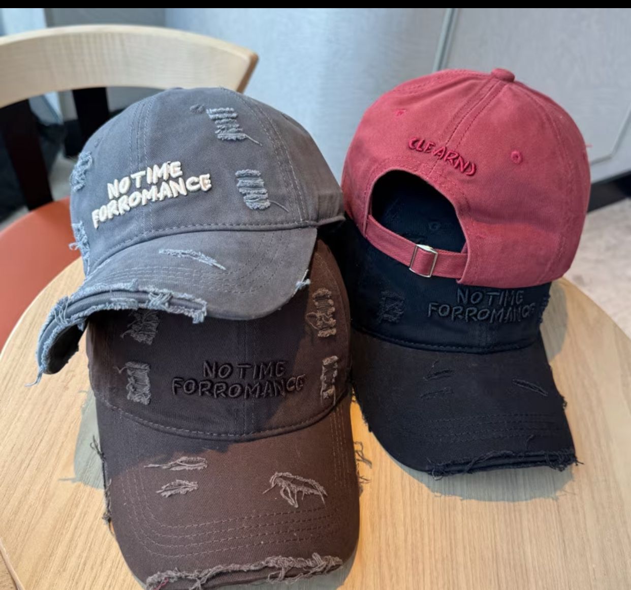 New Ripped Washed Baseball Cap
