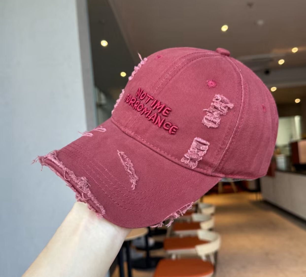 New Ripped Washed Baseball Cap