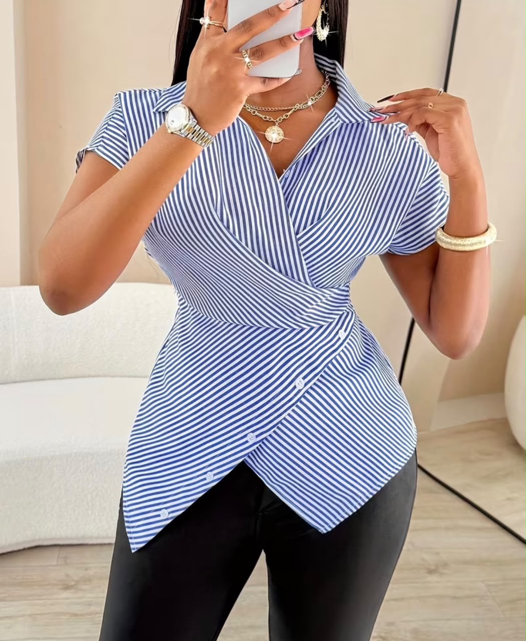 Asymmetric Hem Shirt