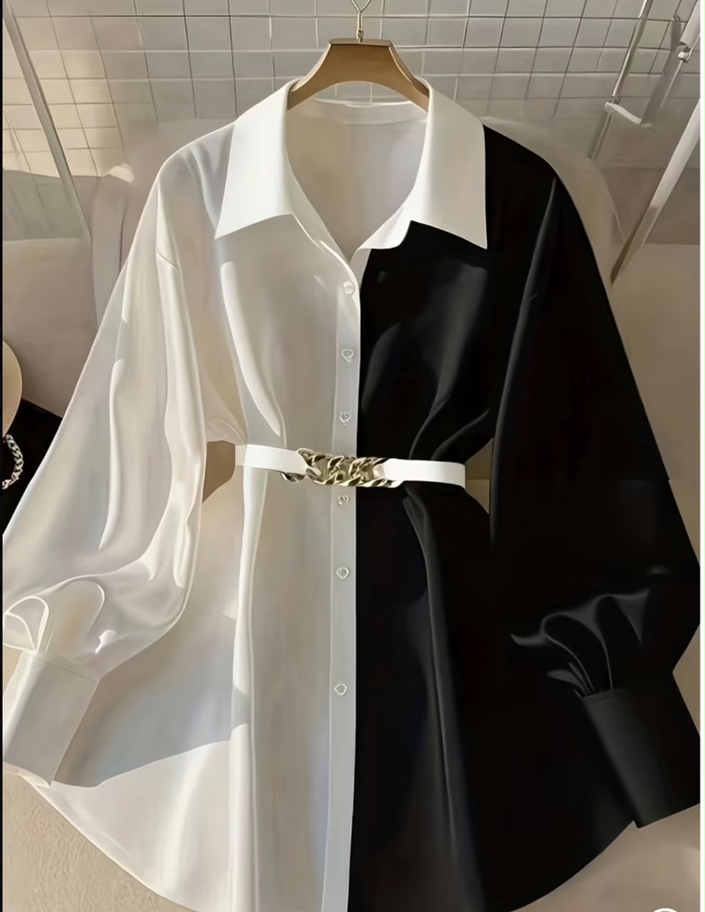 Women's Color Matching Casual Long Sleeve  Shirt