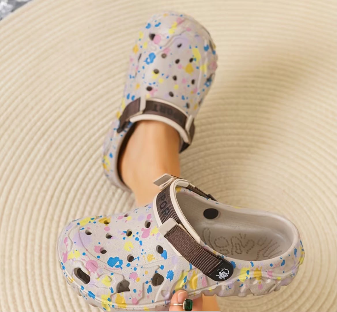 Splashed Ink Print Crocs
